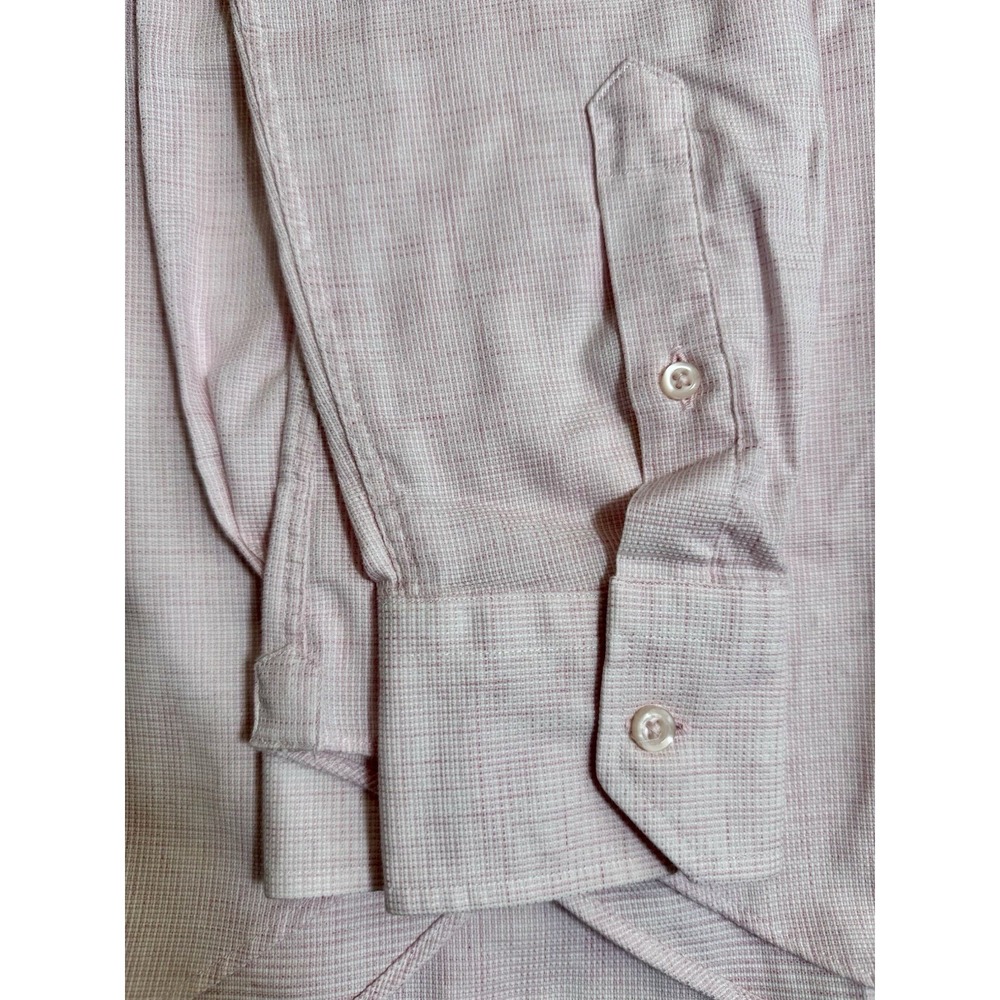 David Donahue 100% Cotton Button Down Pale Pink Long Sleeve Spring Easter L (B7) - Picture 4 of 8
